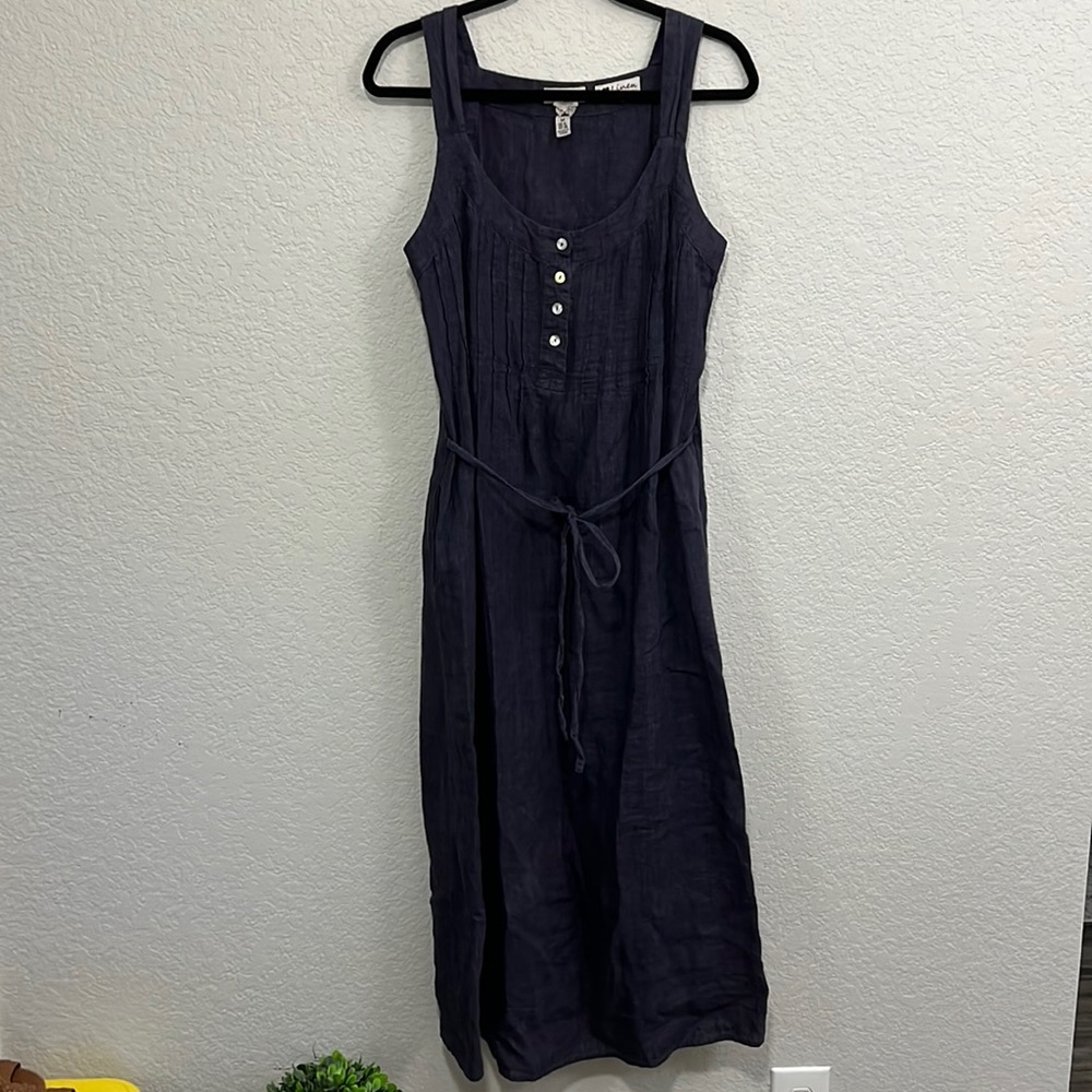 Malvin I Love Linen Maxi Dress w/ waist tie